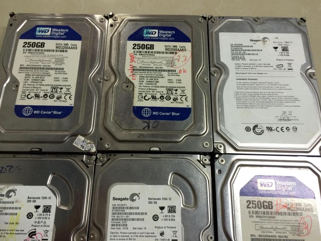 Q7- HDD SEAGATE 1.5 TB + 250 gb và WD 250 gb thanh lý nhanh lẹ