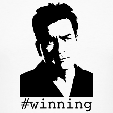 charlie sheen winning gif. charlie sheen winning t shirt.