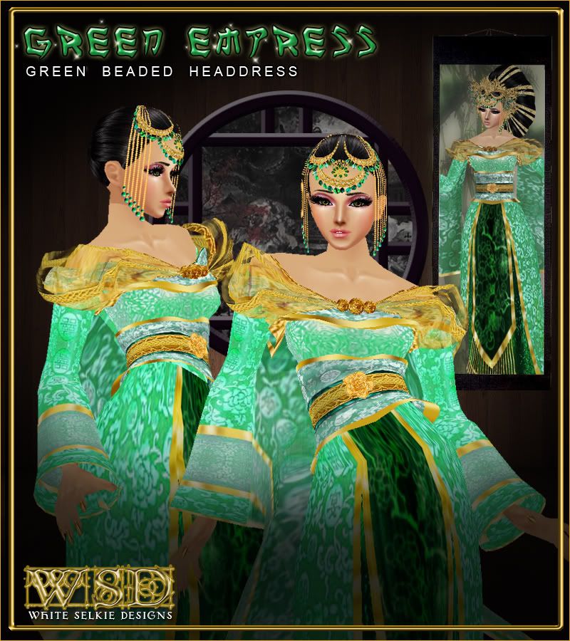 Green Beaded Headdress