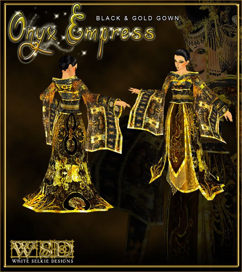 Empress Black/Gold  Gown