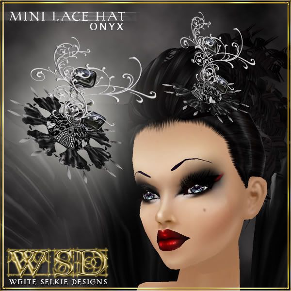 Mini Lace Hat - Onyx