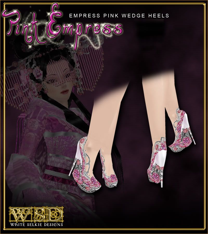 Empress Pink Wedge Heels