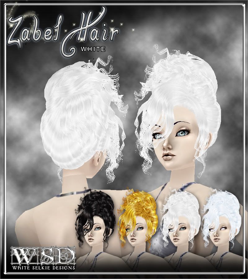 Zabel White Updo Hair