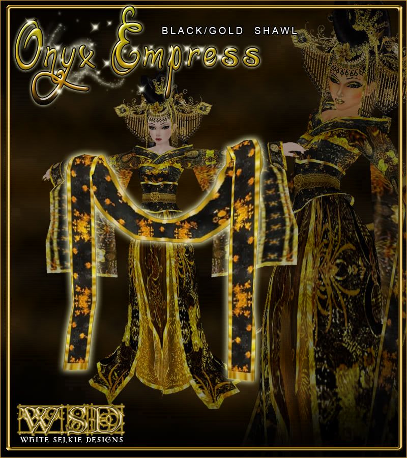 Empress Black/Gold Shawl