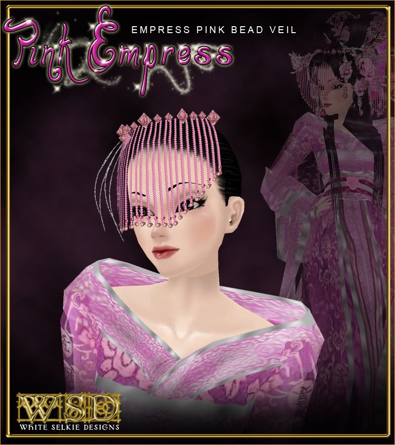 Empress Pink Bead Veil