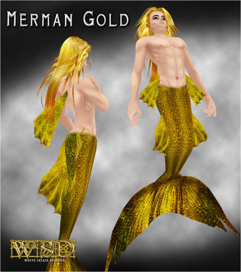 Merman Gold Tail & Fins