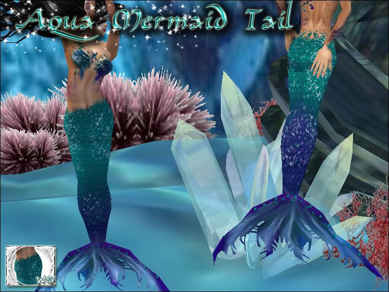 aqua mermaid tail