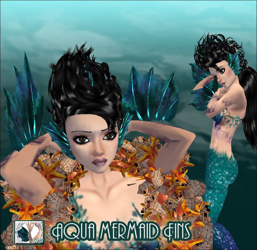 mermaid fin aqua Head