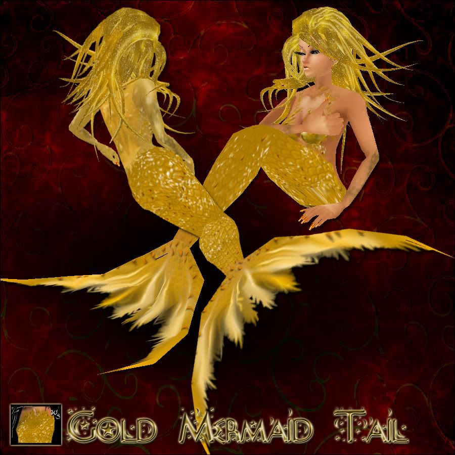 Gold Gems Mermaid Tail