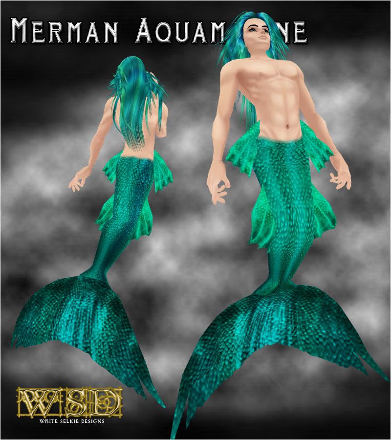 Aquamarine Merman Tail