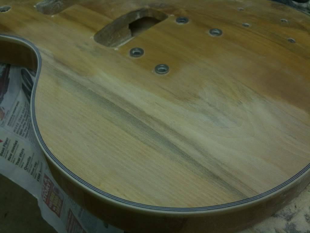 Stripping Guitar for tung oil finish by Bigyouth