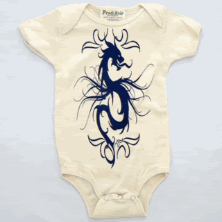 Organic Baby Dragon Snapsuit from Kitsel