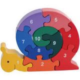 Colorful Numbered Snail Wooden Puzzle