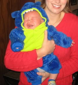 Mommy &amp; her crying monster on Halloween!