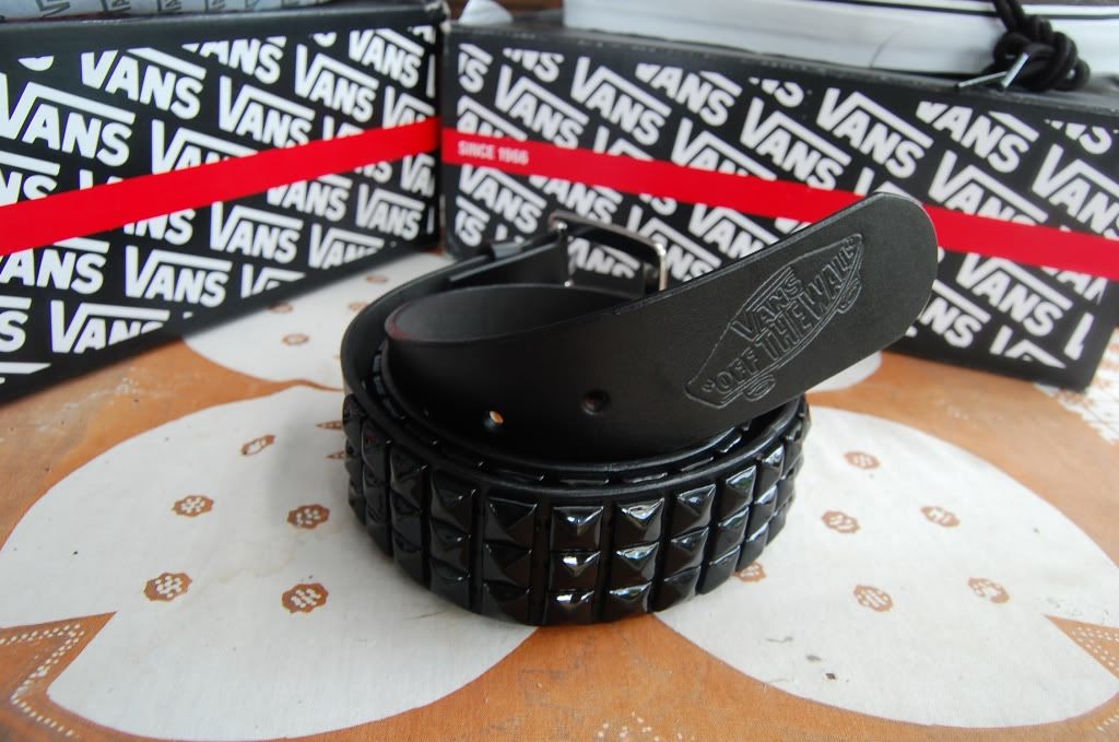 vans studded leather belt