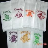 Fruit Flour Sack Towels - Days of the Week