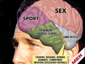 Porsi Otak Pria: Setengahnya Sex!!