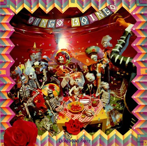 The album cover for 'Dead Man's Party' by Oingo Boingo.