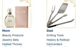 list of stereotypical gift ideas for parents