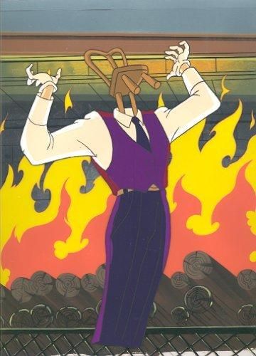Chairface, a villain with a chair for a face, from The Tick cartoon.