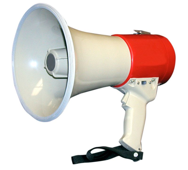 An electronic megaphone.