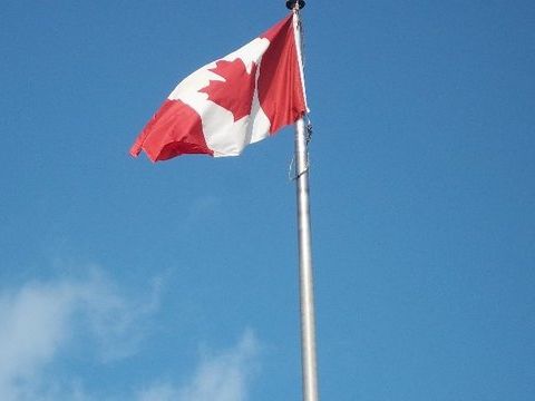  photo of Canadian flag on a pole in blue skyshakes flag_zps924013e5.jpg