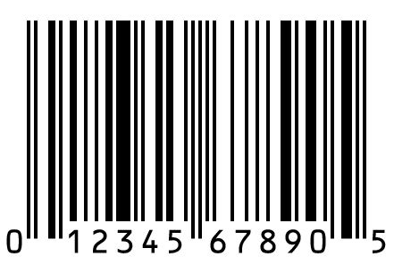 A sample UPC bar code.