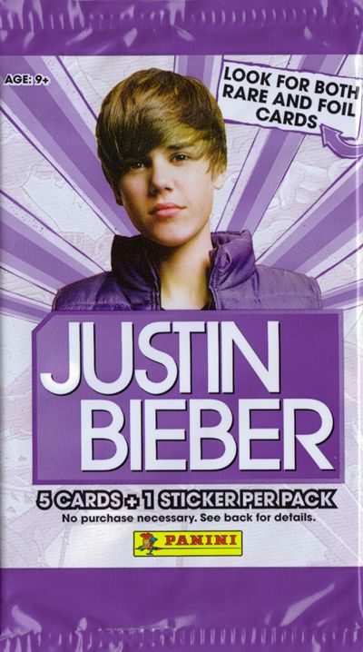 justin bieber cards. [Image: Pack of Justin Bieber
