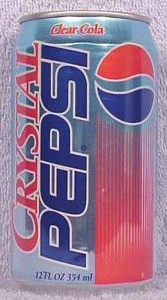 A can of crystal Pepsi.