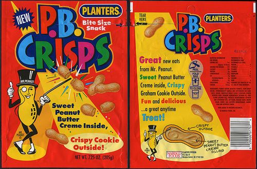 A bag of PB Crisps snacks.