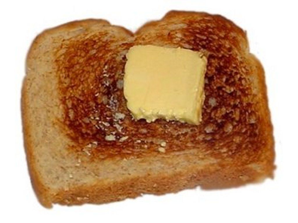 Toast with a pat of butter