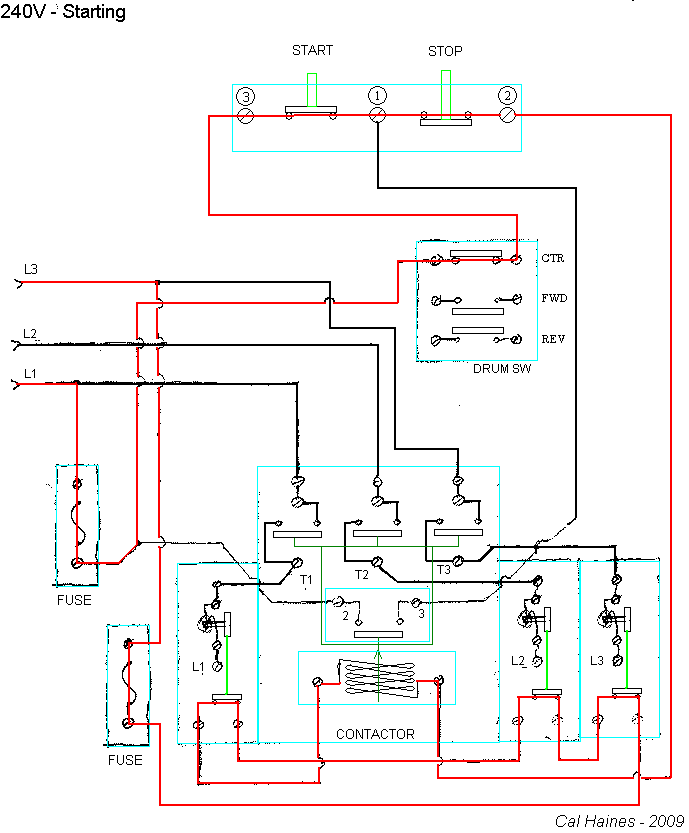 240v Wiring Diagram. Here is the same diagram,