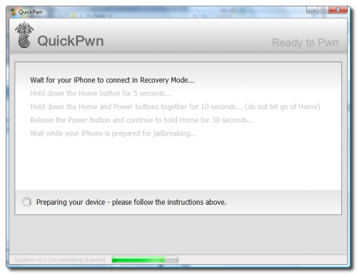 Jailbreak 2.2.1 iPhone 3G Using QuickPwn For Windows