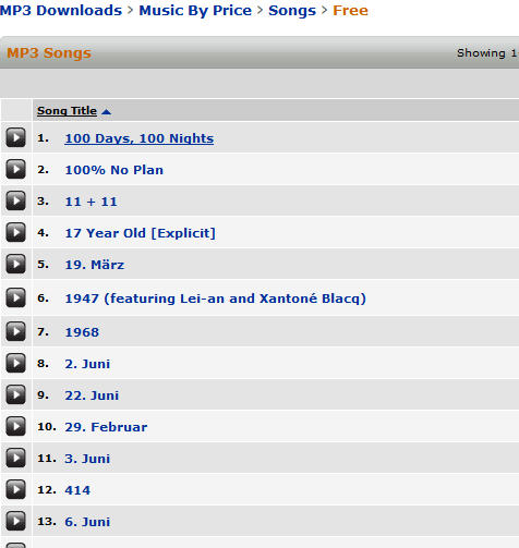 Download 1,167 Free MP3s from Amazon