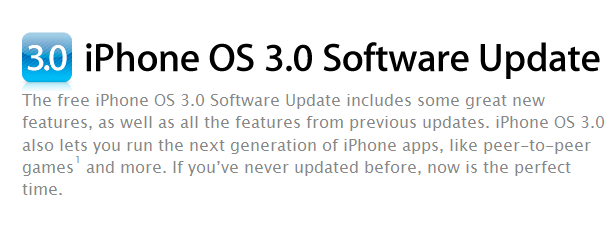 iPhone 3.0 Update Available for Download!