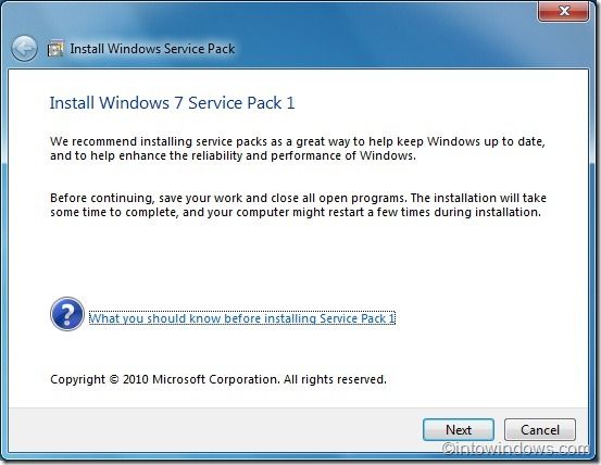 Uninstall Windows 7 Service Pack 1 Beta