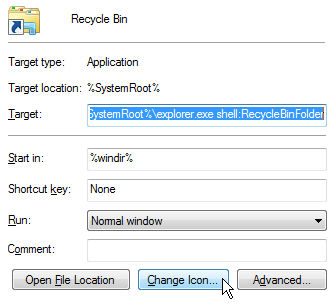 How to Pin Recycle Bin on the Taskbar in Windows 7