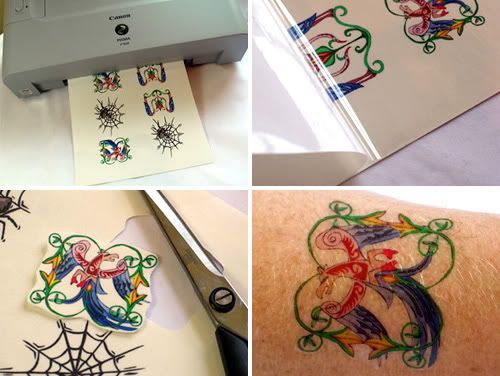 Apparently with this tattoo paper, you can print off any design you want,