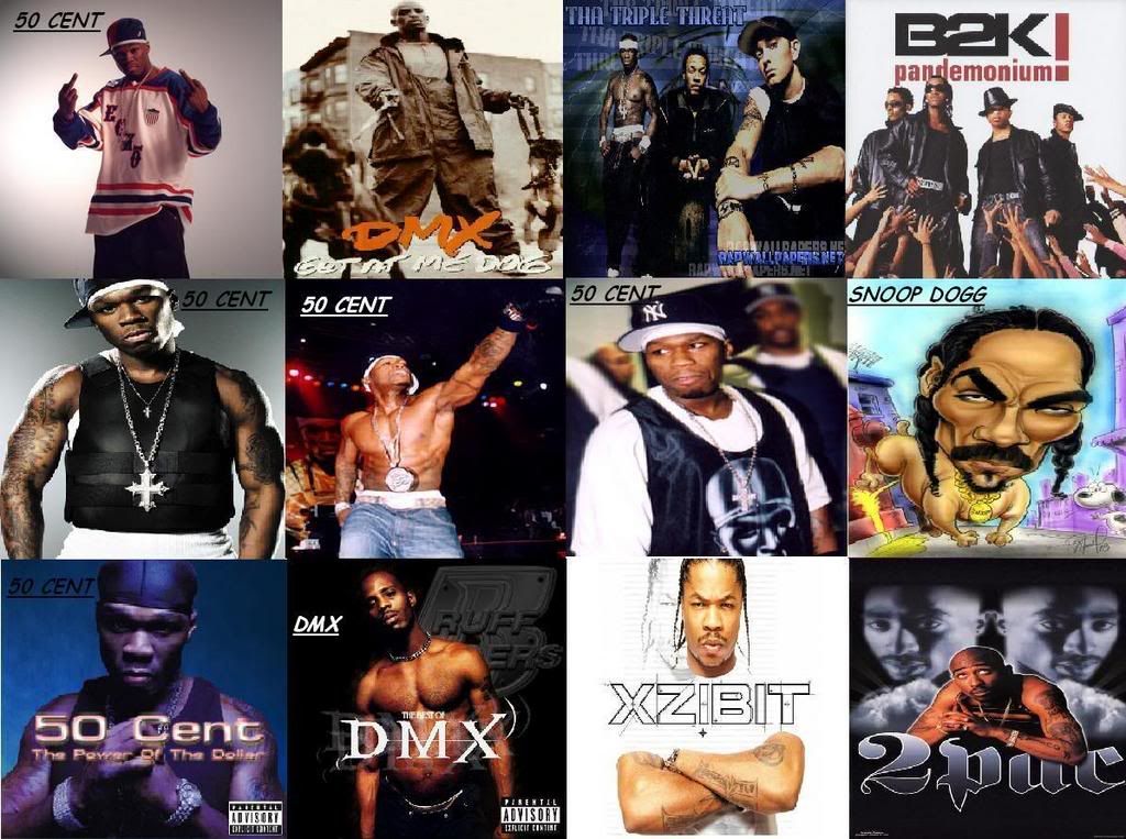 2pac, snoop dogg, dr dre, 50 cent, spm, ludacris, al pacin…