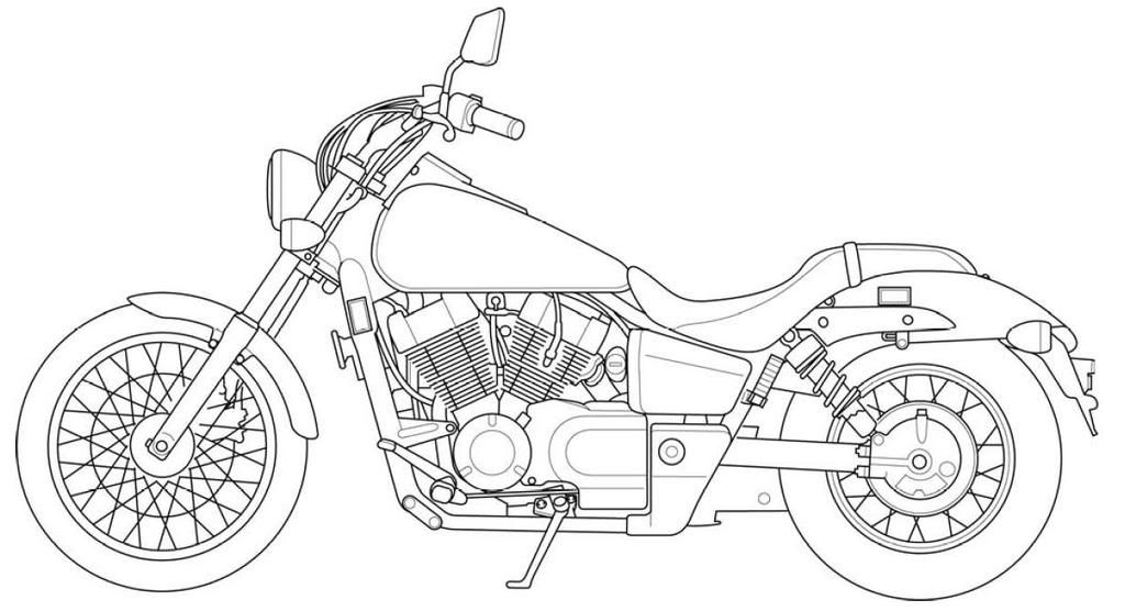 Honda shadow technical drawing #2