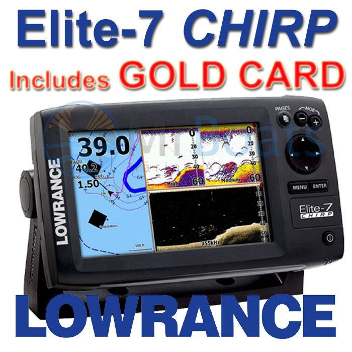 lowrance elite 7 chirp map card