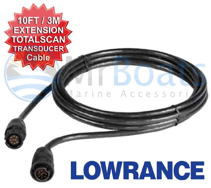 LOWRANCE TOTALSCAN TRANSDUCER EXTENSION CABLE 10FT 9 Pin Part 000