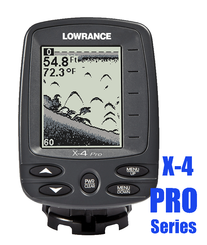 LOWRANCE X4 PRO FISHFINDER Dual Beam Transducer Includes TEMPERATURE