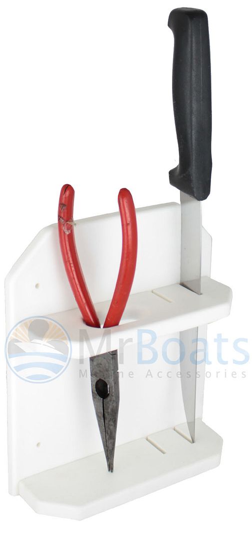 BOAT KNIFE PLIER & MARINE TOOL STORAGE HOLDER UV Stabilised Polymer SS