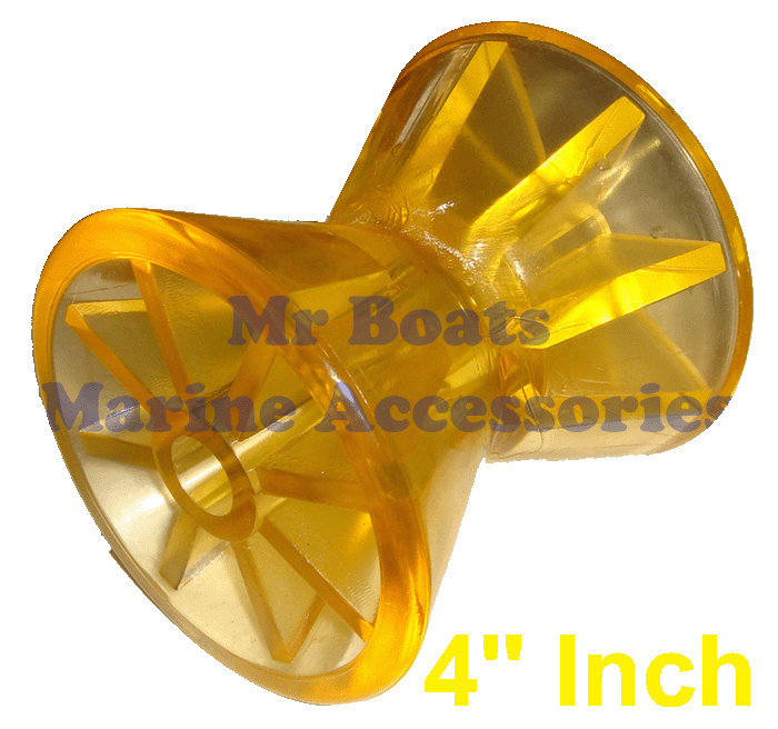 4" (100mm) WINCH POST BOAT TRAILER ROLLER POLYURETHANE YELLOW ★NEW★ Bow