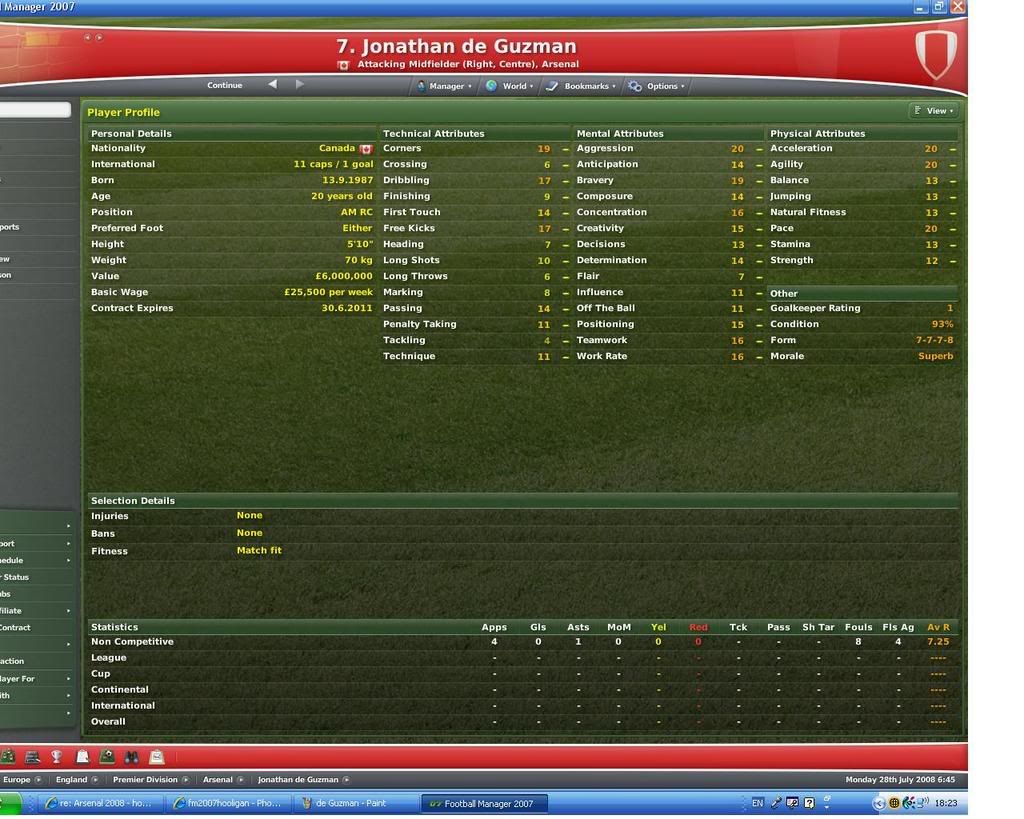 Arsenal 2008 how to manage young players Football Manager 2007