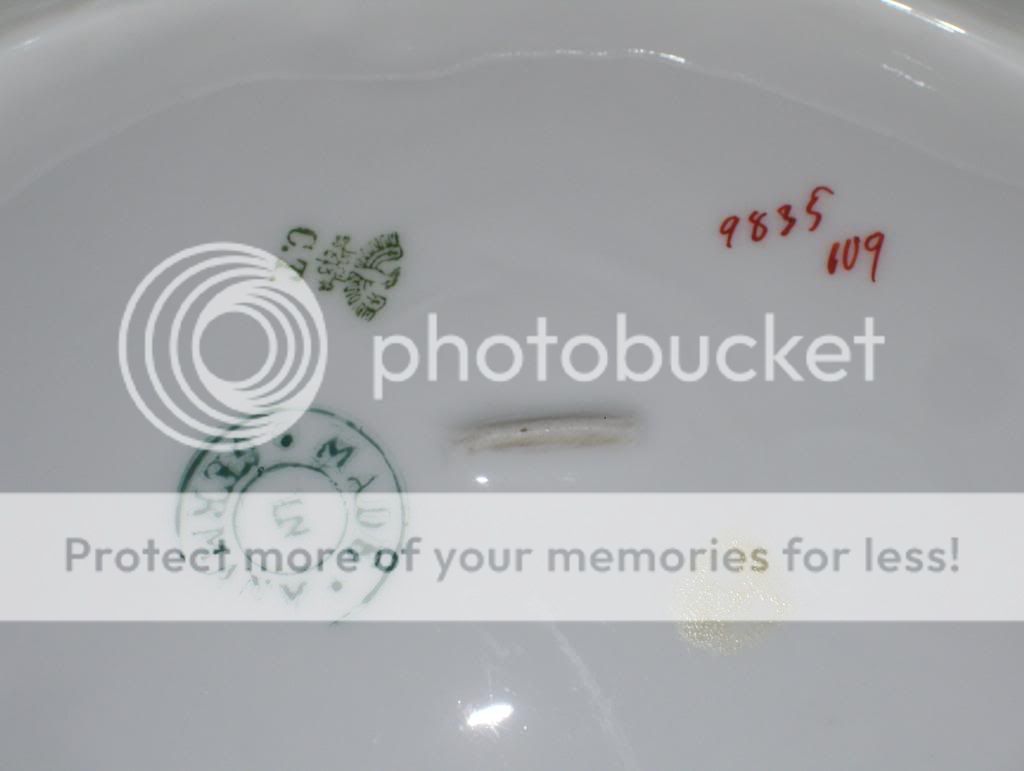 Vintage CT Germany Porcelain Oval Floral Dish/Bowl  