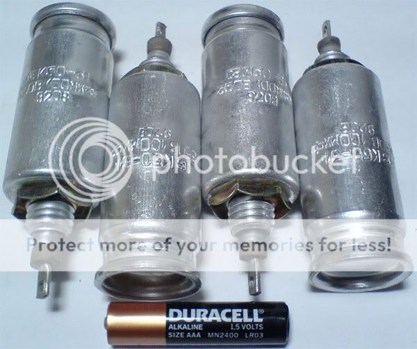 Lot of 5 100 uF 350 V Russian Electrolytic Capacitors K50 31  