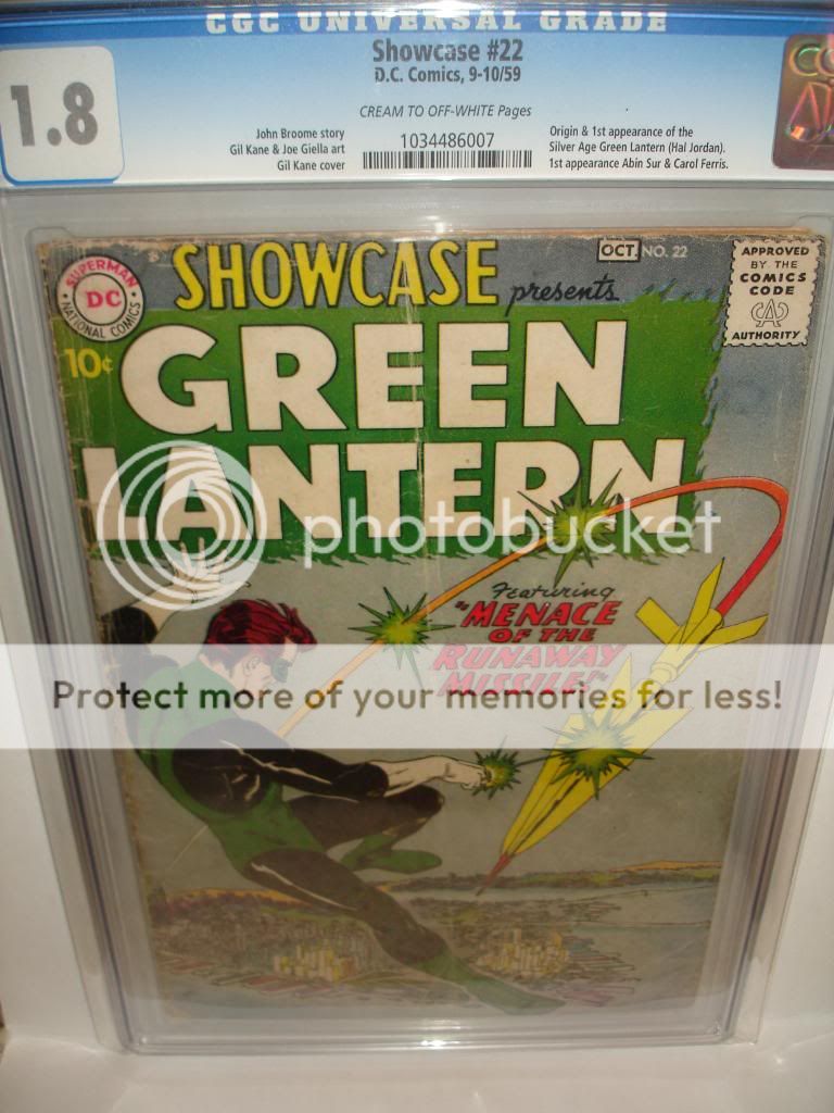 Showcase #22 CGC 1.8 DC 1959 1st Green Lantern 107 cm  