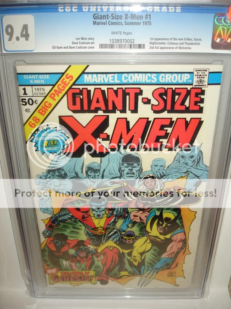 Giant Size X Men #1 CGC 9.4 1975 Wolverine WHITE 102 cm  